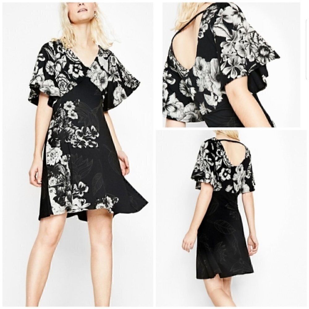 Desigual Hans Rep Dress Floral Viscose Jersey knit